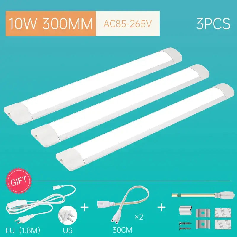 Decorbites™ led tube fixture with three white 30cm 10w led tube lights for living room lighting 220v