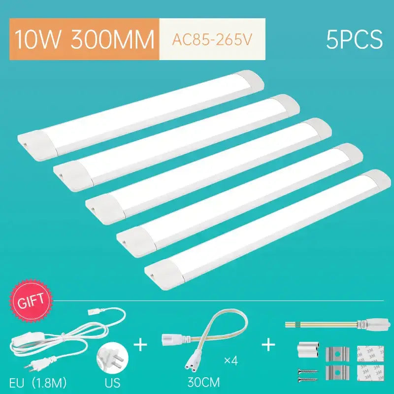 Set of five white 10w led tube lights 300mm long decorbites™ tube light fixture for indoor home lighting