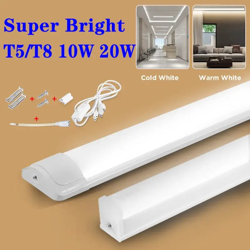 White led tube light with t5 t8 compatibility 10w 20w power options decorbites tube light fixture for indoor use