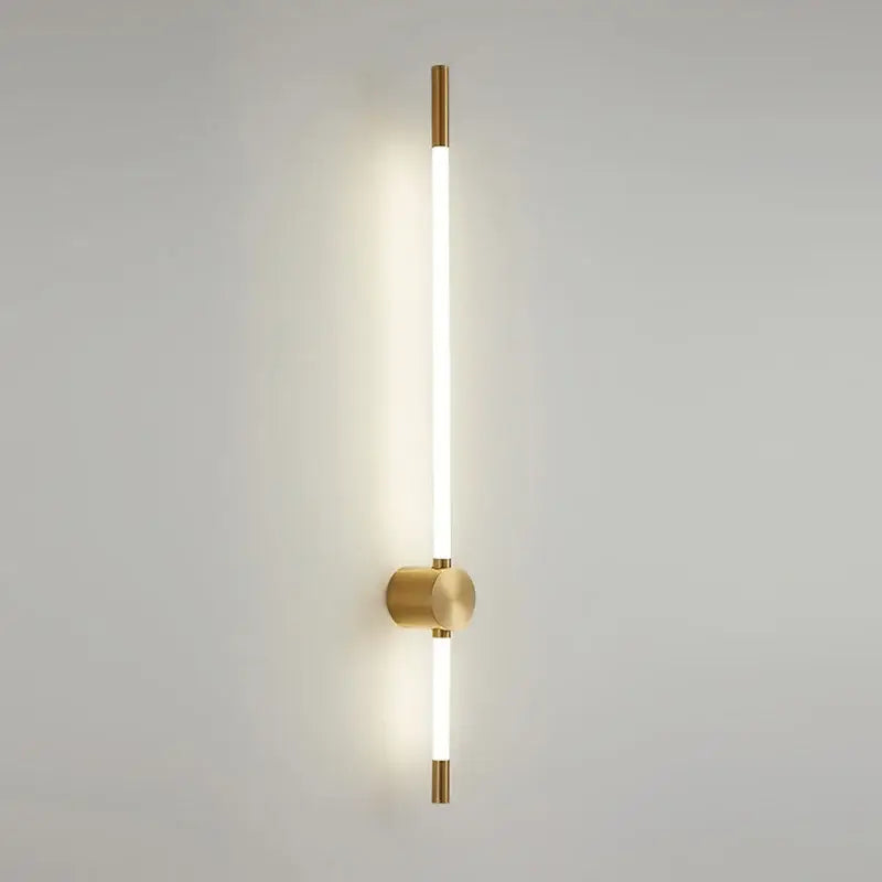 Decorbites led tube wall lights with gold metal frame and white led tube for modern bedroom and living room decor