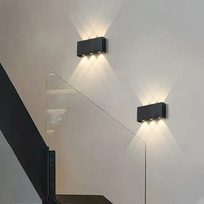 Two black rectangular led wall sconces from decorbites battery operated led wall sconce for modern lighting