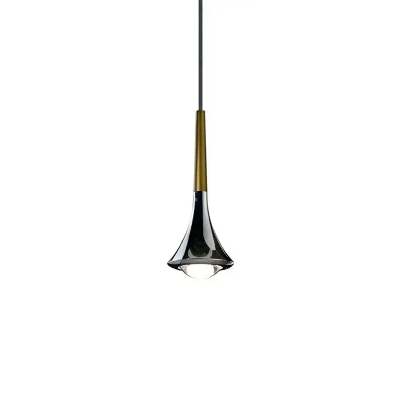 Modern decorbites chandelier with sleek flared chrome finish and warm brass accent for light luxury meteor decorbites light luxury