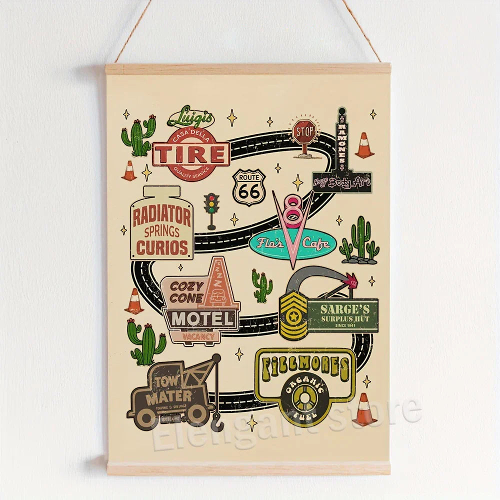 Lightning McQueen Art Prints - Cars Movie Theme - Posters