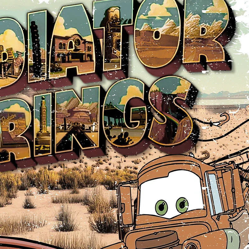 Lightning McQueen Cartoon Car Art Prints - Posters