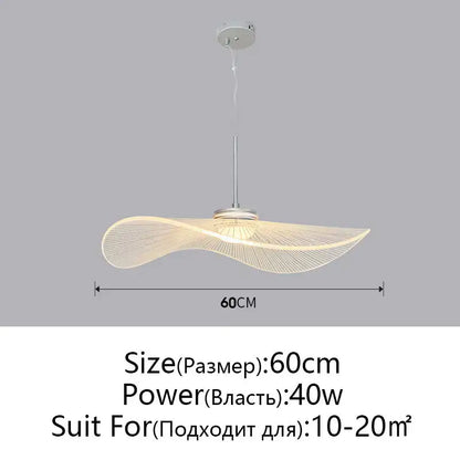 Decorbites lotus leaf hat chandelier modern silver pendant light with wave shaped thin wire mesh design for living room
