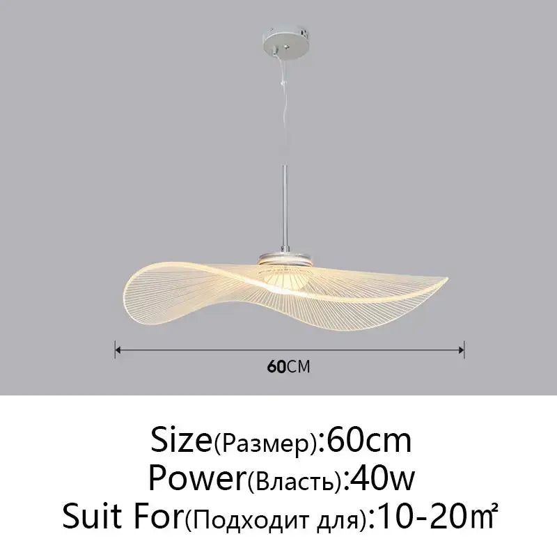 Decorbites lotus leaf hat chandelier modern silver pendant light with wave shaped thin wire mesh design for living room