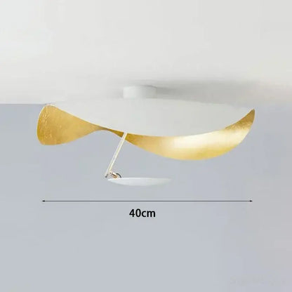 Modern ceiling light decorbites lotus leaf led chandelier with sleek curved white and gold metallic finishes indoor lighting
