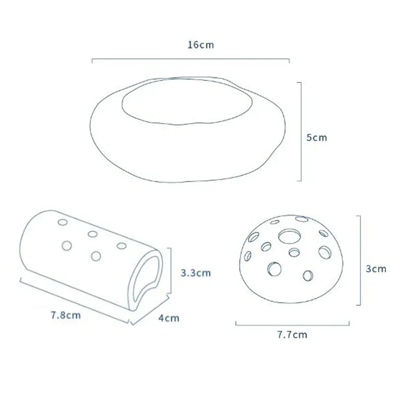 DecorBites™ Lotus Seedpod Ceramic Vase Set