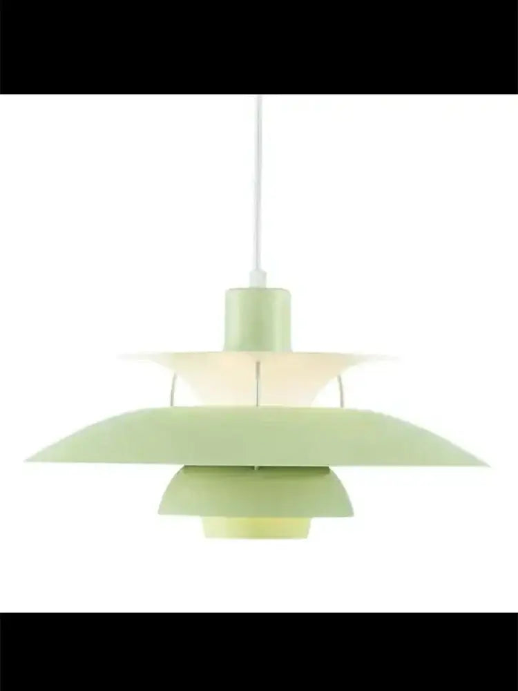 A mint green layered pendant light with sleek modern design in the decorbites loui led pendant for kitchen or living room
