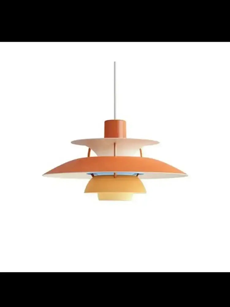 DecorBites™ loui led pendant light with orange and yellow layered design high-quality danish pendant light for living room