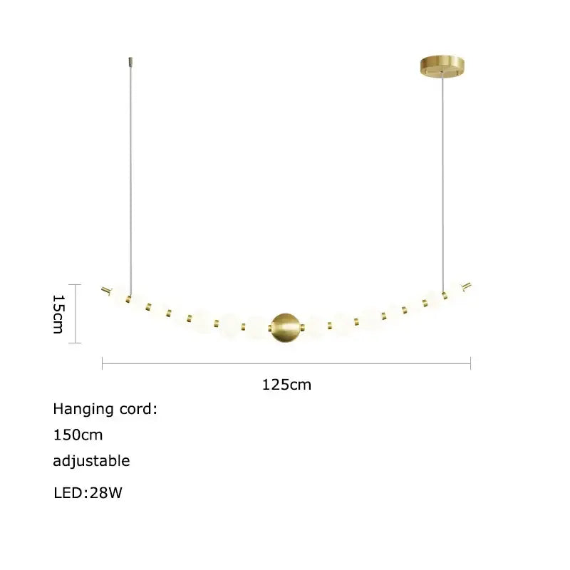 Decorbites love gold chrome chandelier with curved gold-toned design and frosted glass spheres for dining room lighting