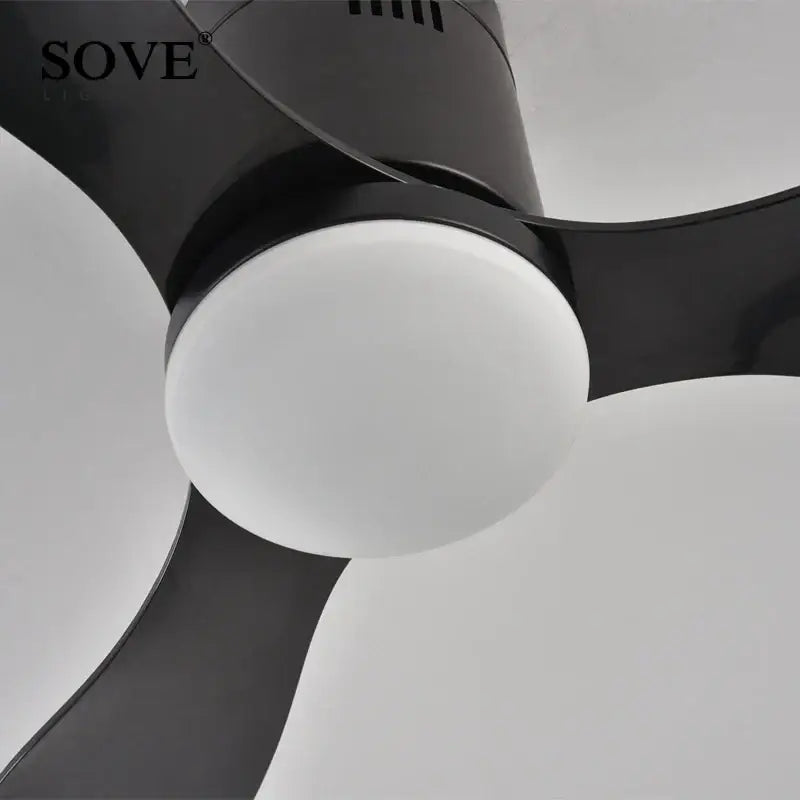 Black sove ceiling fan with frosted white light fixture from decorbites low floor modern led fan with remote control