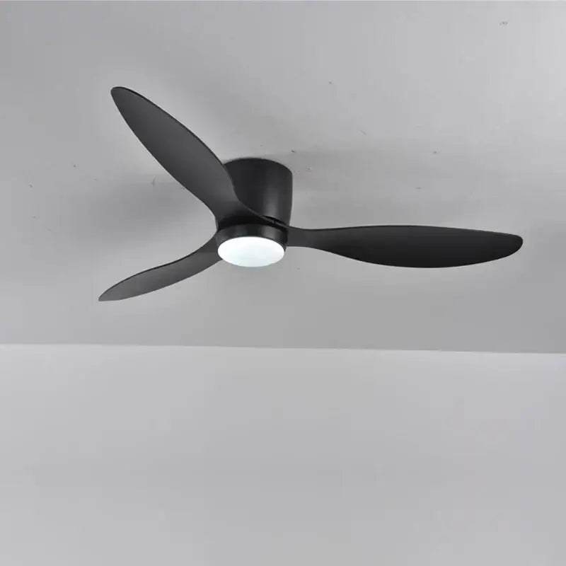 Black decorbites low profile ceiling fan with integrated led light and remote control for indoor and outdoor use