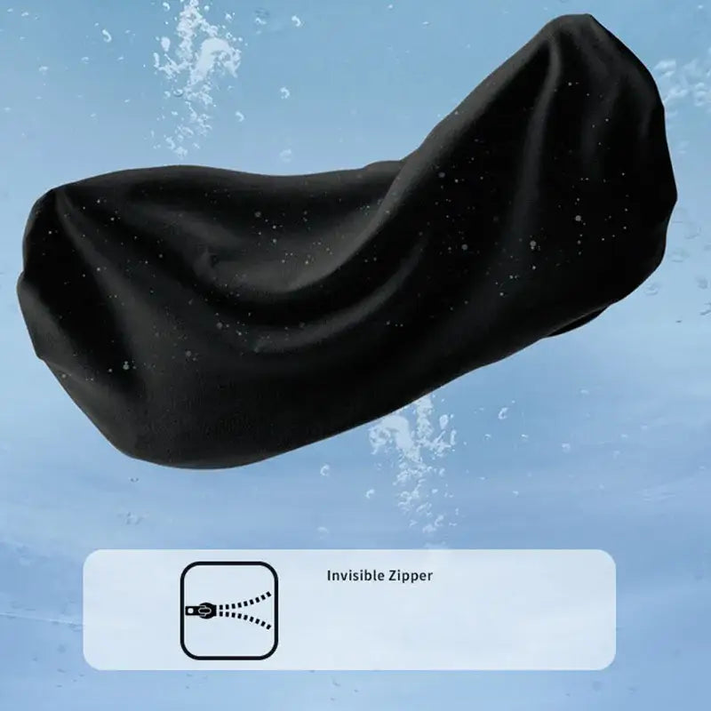Black waterproof cover with invisible zipper on the back of decorbites lumbar support memory foam cushion