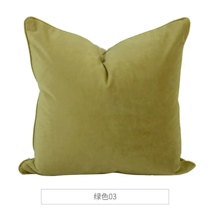 Olive green decorbites luxe italy velvet pillowslip square cushion case for living room sofa made of high-grade velvet