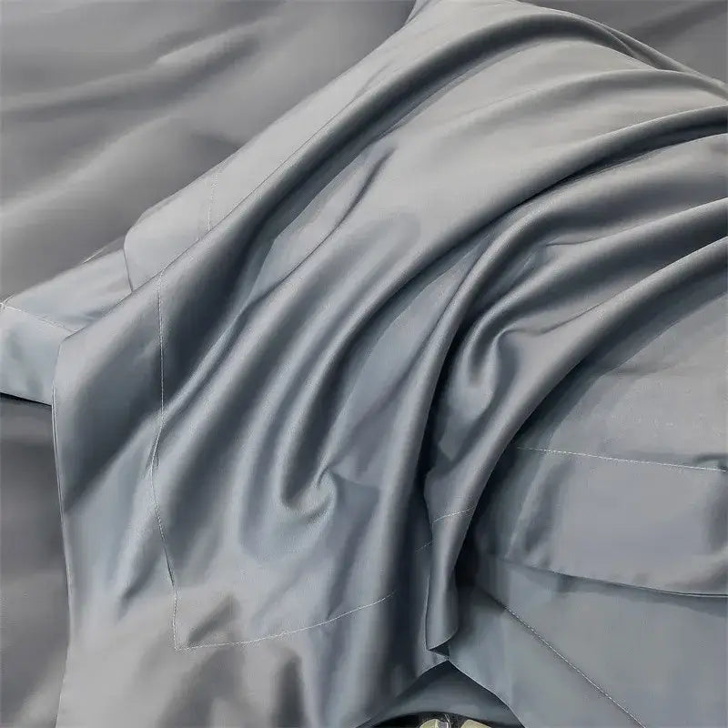Gray satin duvet cover from decorbites™ luxurious 1000tc egyptian cotton bedding set with fine edge stitching