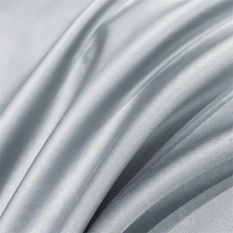 Silky silver piece duvet cover from decorbites™ luxurious 1000tc egyptian cotton bedding set with subtle vertical ribbing