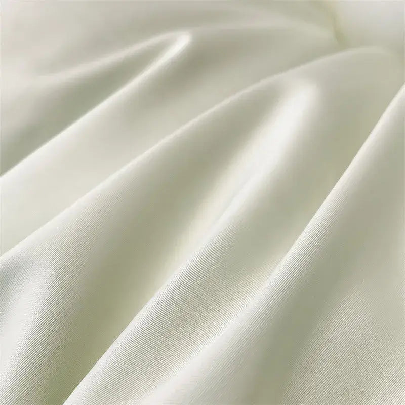 Soft off-white satin duvet cover from decorbites™ luxurious 1000tc egyptian cotton bedding set with subtle ribbed texture