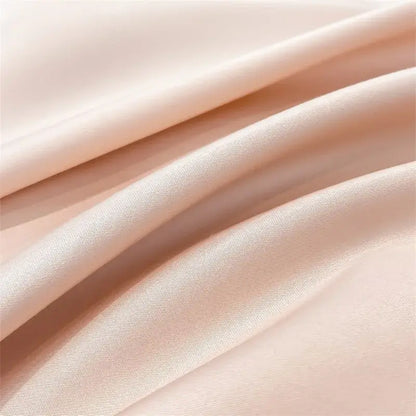 Soft peach satin duvet cover from decorbites™ luxurious egyptian cotton bedding set 1000tc ultra soft fitted sheet