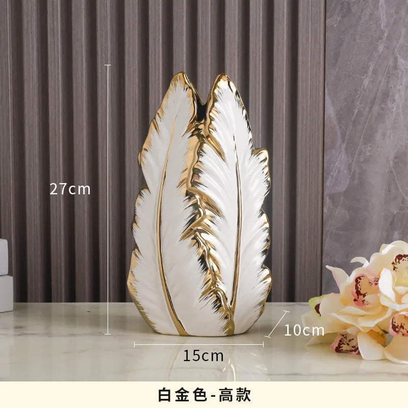 Luxurious Gold Ceramic Vases for Home Decor - A1 - Vase