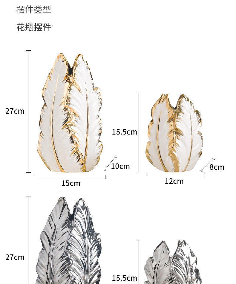 Luxurious Gold Ceramic Vases for Home Decor - Vase
