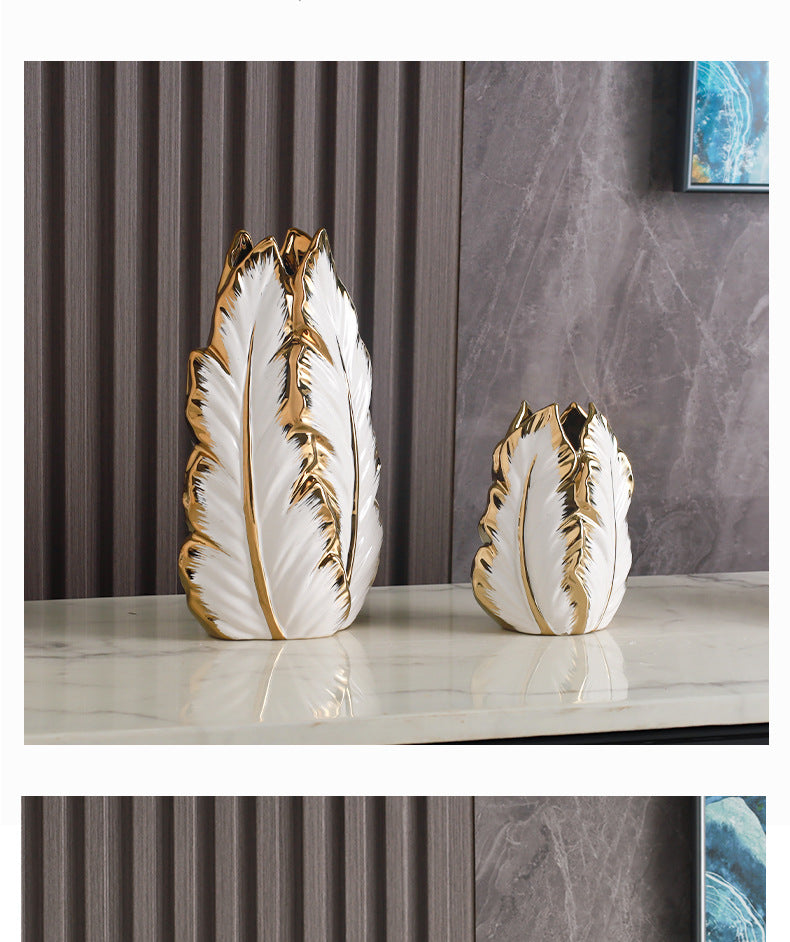 Luxurious Gold Ceramic Vases for Home Decor - Vase