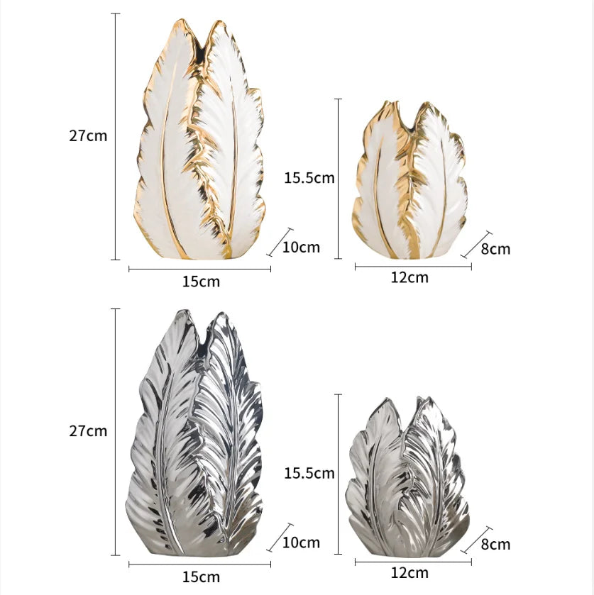 Luxurious Gold Ceramic Vases for Home Decor - Vase