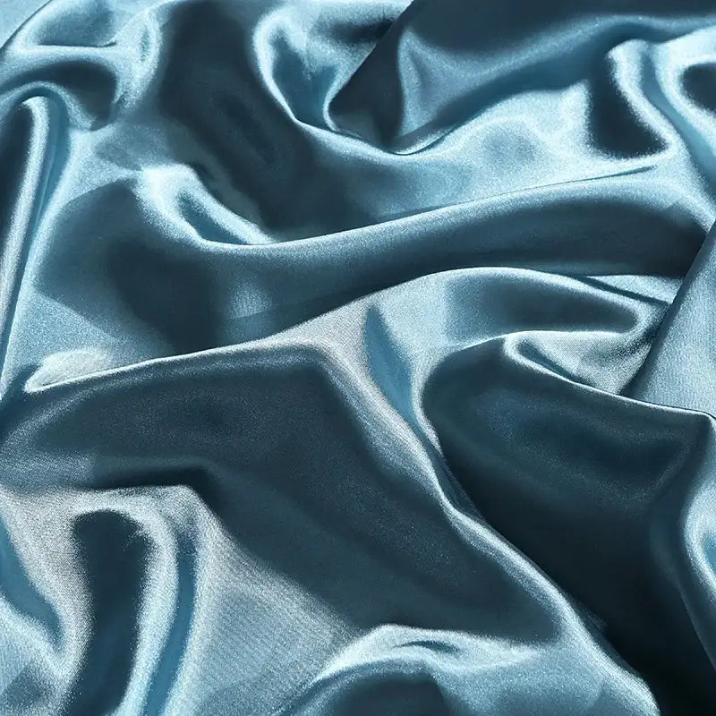 Decorbites luxurious silk duvet cover in teal satin with smooth glossy finish ideal for pcs duvet cover sets