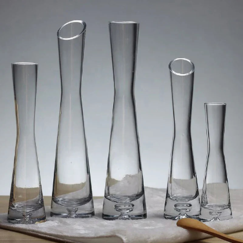 DecorBites™ Luxury Glass Flower Vase for Home Decor