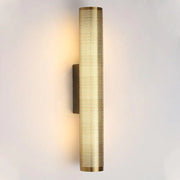 Decorbites luxury gold vanity wall sconce with gold finish cylindrical perforated metal wall sconce design