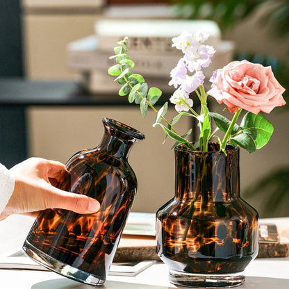 Luxury Leopard Glass Vase for Home Decor - Vase