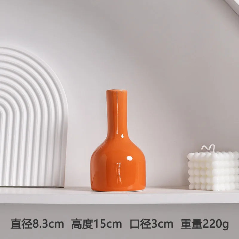 Luxury Modern Ceramic Flower Vase Orange - Vase