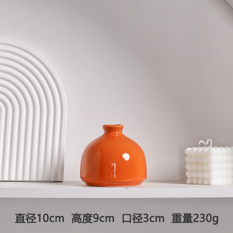 Luxury Modern Ceramic Flower Vase Orange - Vase