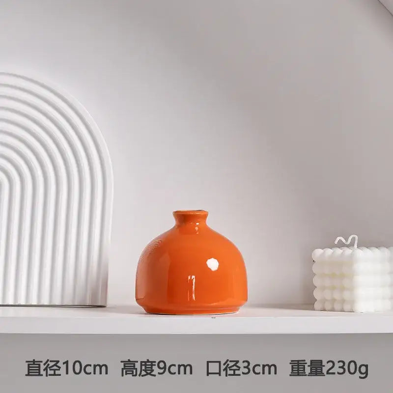 Luxury Modern Ceramic Flower Vase Orange - Vase