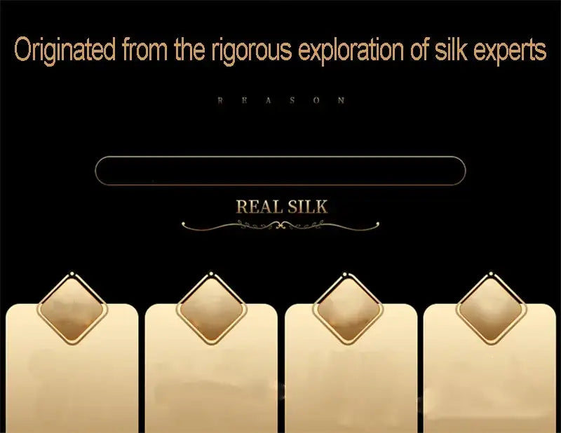 Gold-toned diamond embellishments adorn real silk panels on the decorbites luxury silk bedding set fitted sheet
