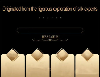 Gold-toned diamond embellishments adorn real silk panels on the decorbites luxury silk bedding set fitted sheet