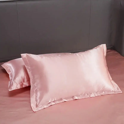 Pink satin pillowcase from decorbites luxury solid color satin bedding set with smooth glossy finish for width bed pcduvet cover