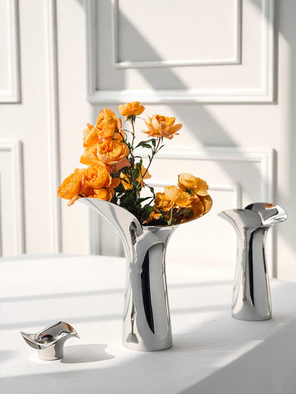 Luxury Stainless Steel Vase for Home Decor - Vase