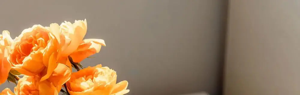 A cluster of vibrant orange peonies displayed in a luxury stainless steel vase for home decor by decorbites
