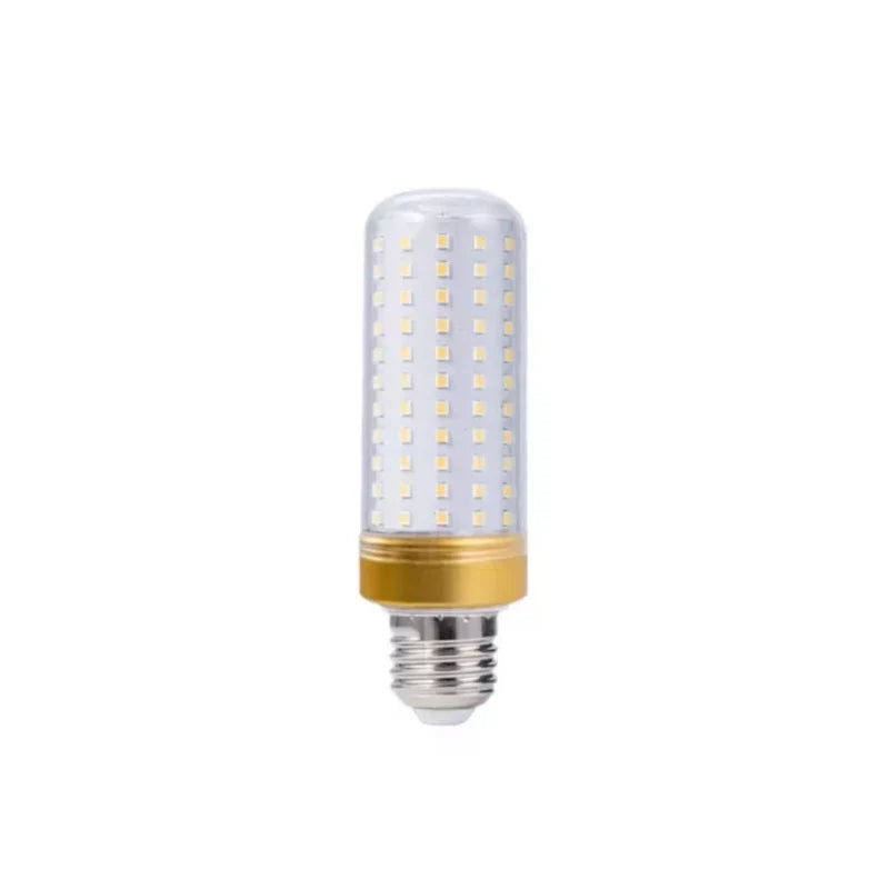 Clear glass corn-shaped led bulb with gold base and silver screw socket for DecorBites stained glass pendant light