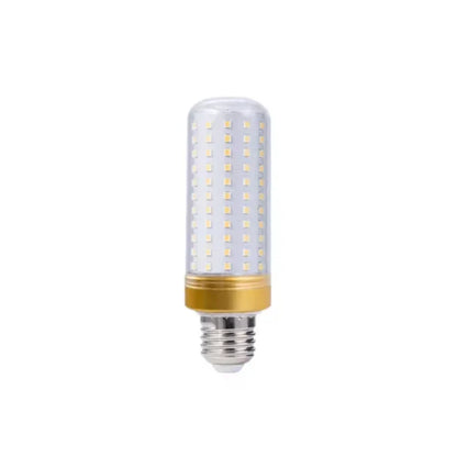 Clear glass corn-shaped led bulb with gold base and silver screw socket for DecorBites stained glass pendant light