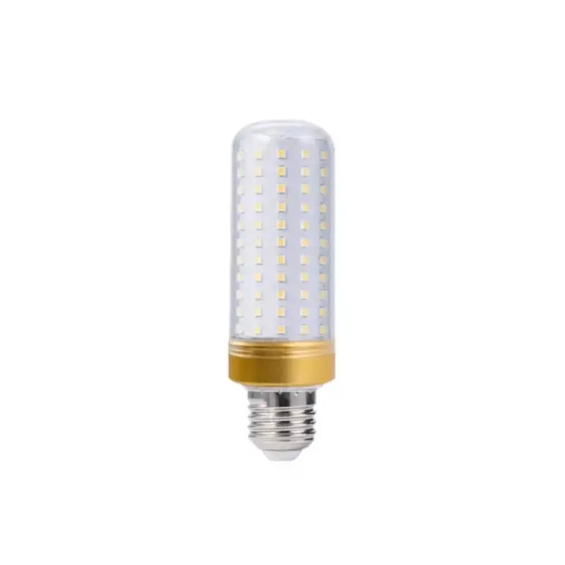 Clear glass corn-shaped led bulb with gold base and silver screw socket for DecorBites stained glass pendant light
