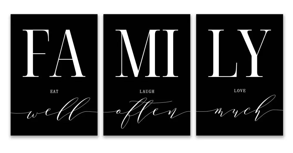 Decorbites luxury wall art set featuring black and white minimalist family-themed design for living room wall art
