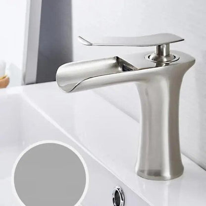 Mai - Single Handle Gold Bathroom Faucet - Brushed Nickel