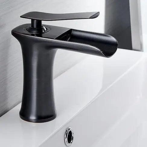 Mai - Single Handle Gold Bathroom Faucet - Black