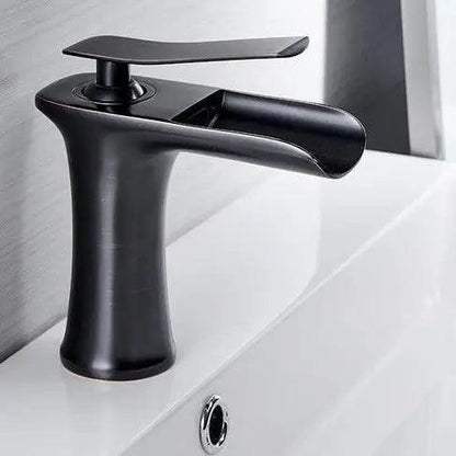 Mai - Single Handle Gold Bathroom Faucet - Black