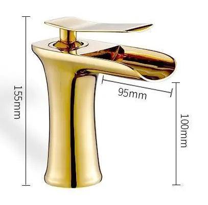 Mai - Single Handle Gold Bathroom Faucet