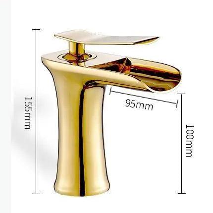 Mai - Single Handle Gold Bathroom Faucet