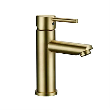 DecorBites™ Malena modern gold finished deck mounted bathroom faucet with single handle and minimalist design