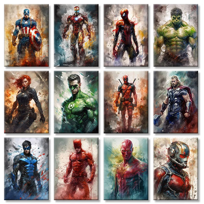 Marvel Canvas Wall Art Print - Superhero Poster - Posters